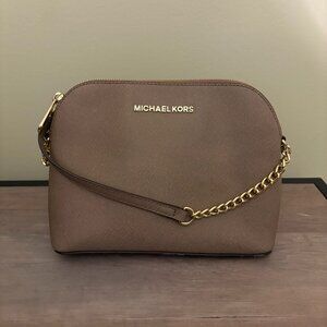 MICHAEL KORS Saffiano Leather Crossbody Bag Tan
